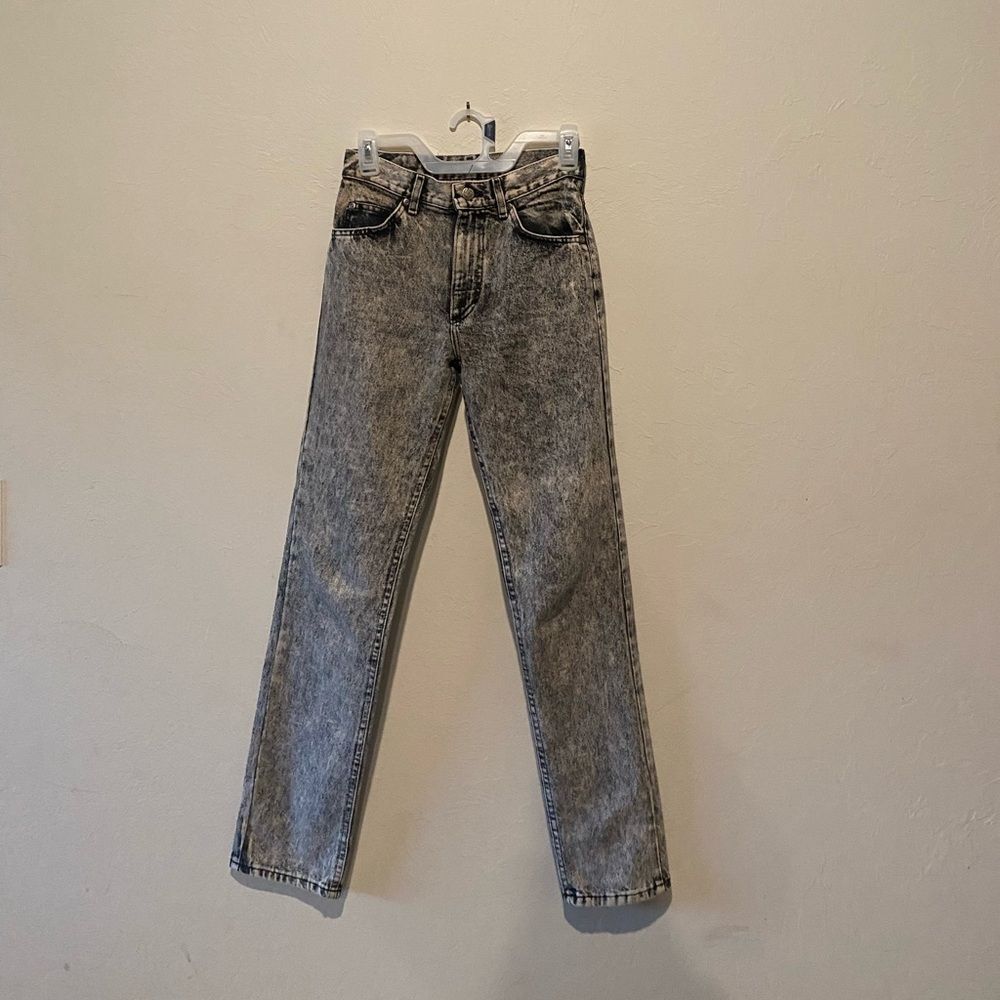 Vintage Lee white black grayish ash wash skinny denim jeans